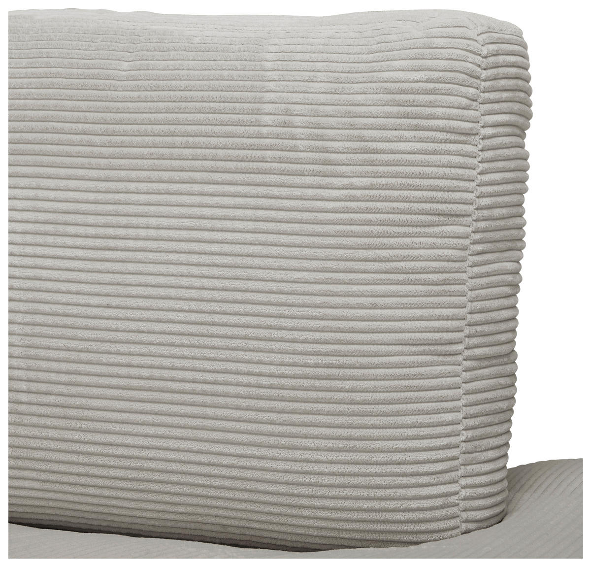 ECKSOFA in Cord Hellgrau  265/224 cm  - Hellgrau/Schwarz, Design, Kunststoff/Textil (265/224cm) - Hom`in