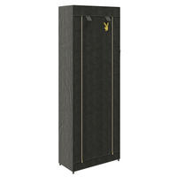 SCHUHSCHRANK Schwarz  - Schwarz, Basics, Textil/Metall (58/159/28cm) - Playboy