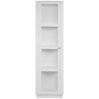 VITRINE in Weiß  - Goldfarben/Weiß, Design, Glas/Holzwerkstoff (56/195/40cm) - MID.YOU