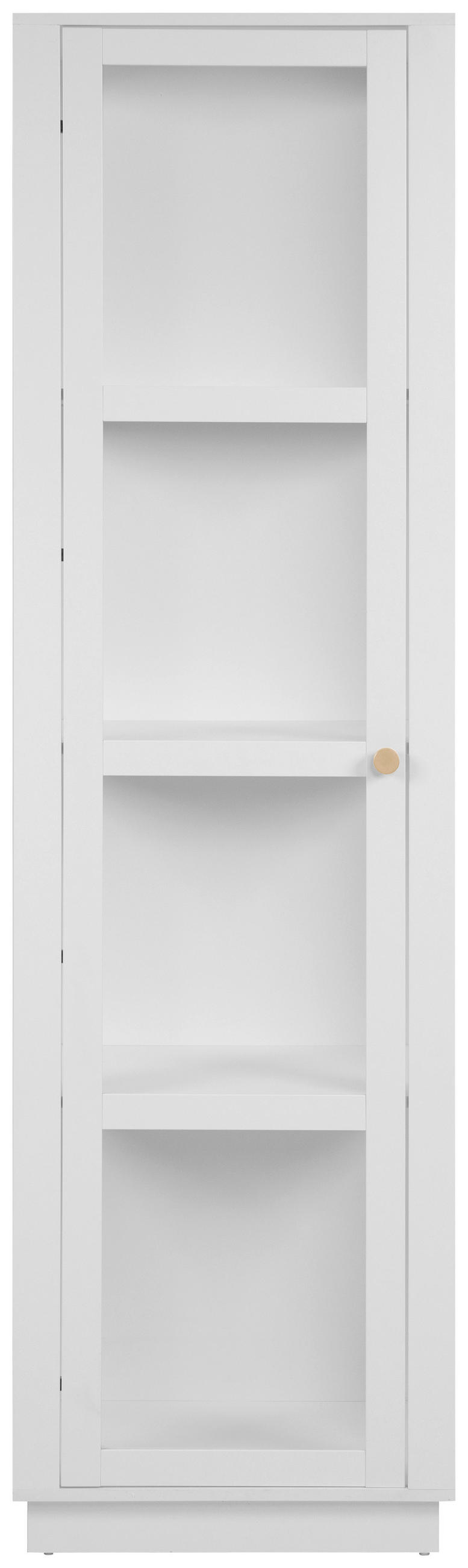 VITRINE in Weiß  - Goldfarben/Weiß, Design, Glas/Holzwerkstoff (56/195/40cm) - MID.YOU