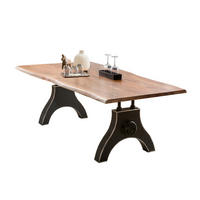 ESSTISCH 160/85/74 cm Echtholz  Holz, Metall rechteckig Naturfarben, Schwarz  - Schwarz/Naturfarben, MODERN, Holz/Metall (160/85/74cm) - MID.YOU
