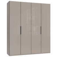 DREHTÜRENSCHRANK in Sahara  - Schwarz/Sahara, Konventionell, Glas/Holzwerkstoff (200/236/58cm) - Hom`in