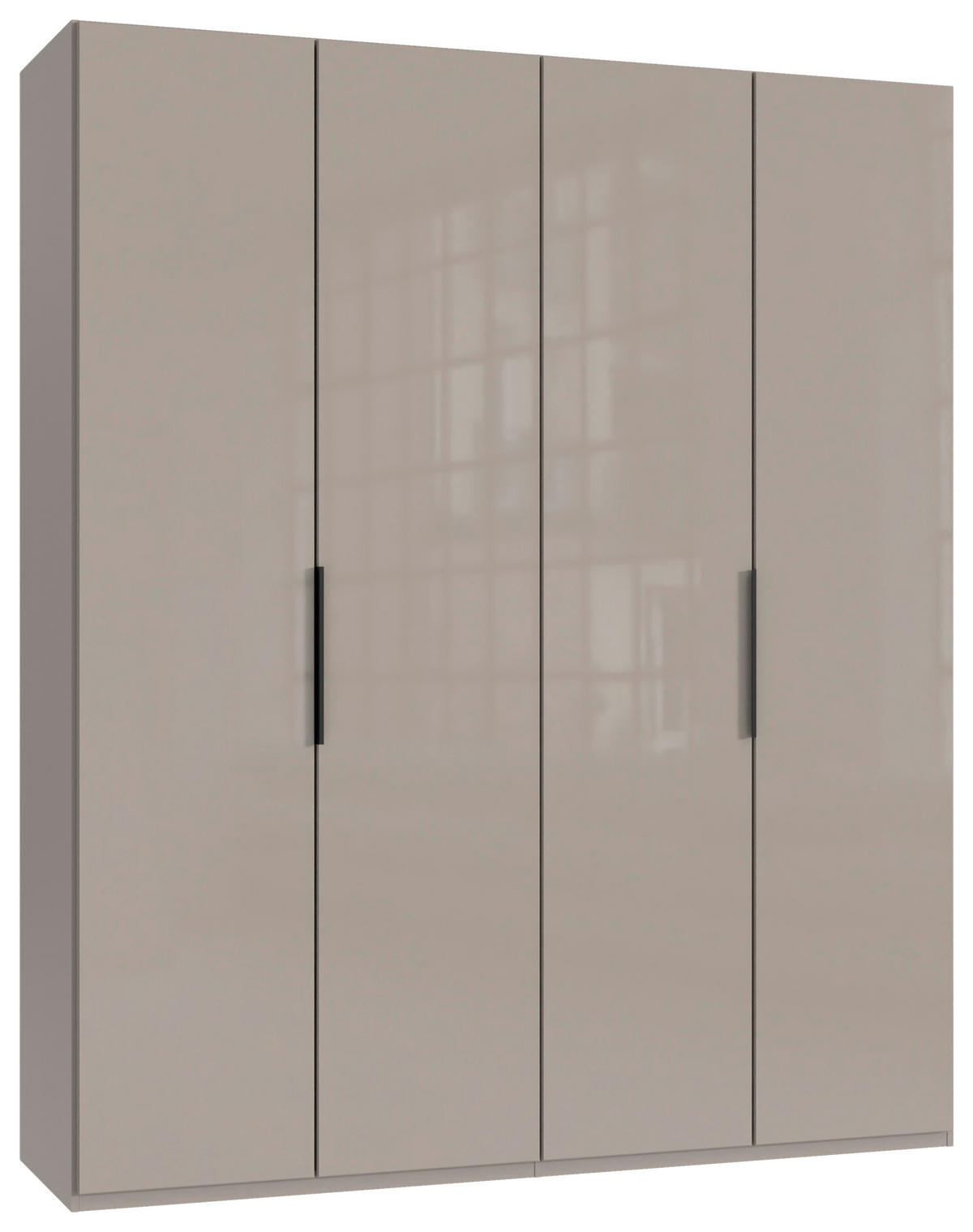 DREHTÜRENSCHRANK in Sahara  - Schwarz/Sahara, Konventionell, Glas/Holzwerkstoff (200/236/58cm) - Hom`in