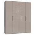 DREHTÜRENSCHRANK in Sahara - Schwarz/Sahara, KONVENTIONELL, Glas/Holzwerkstoff (200/236/58cm) - Hom`in