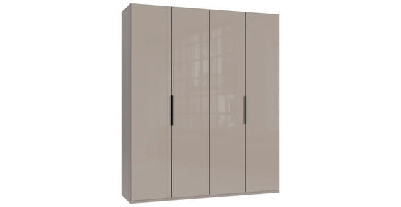 DREHTÜRENSCHRANK in Sahara - Schwarz/Sahara, KONVENTIONELL, Glas/Holzwerkstoff (200/236/58cm) - Hom`in
