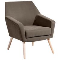 SESSEL in Velours Sahara  - Buchefarben/Sahara, Design, Holz/Textil (67/81/71cm) - Max Winzer