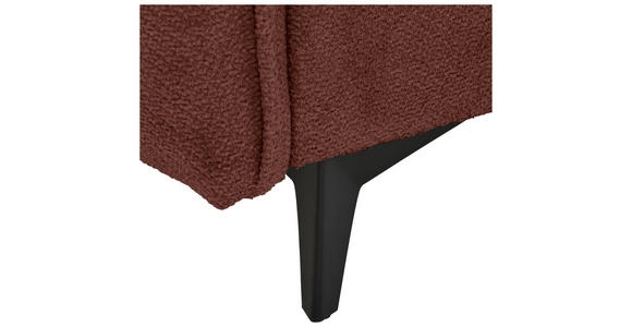 BIGSOFA  in Webstoff Dunkelrot  - Schwarz/Dunkelrot, KONVENTIONELL, Textil/Metall (282/94/127cm) - Ambia Home