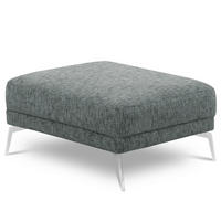 HOCKER SPRING Webstoff Anthrazit  - Chromfarben/Anthrazit, Design, Textil/Metall (96/45/80cm) - P & B