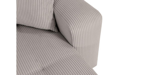 Wohnlandschaft inkl. Funktion Hellbraun Cord  - Hellbraun/Schwarz, KONVENTIONELL, Textil (146/317/146cm) - Xora