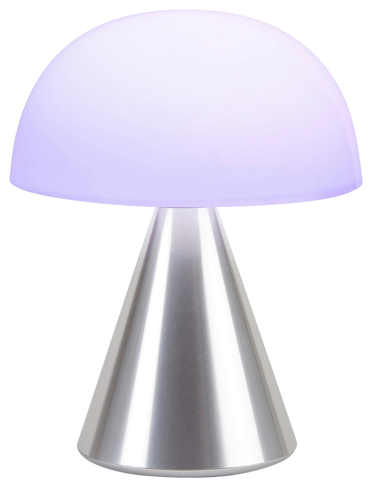 AKKU-TISCHLEUCHTE 14/17/14 cm   - Alufarben, Design, Kunststoff/Metall (14/17/14cm)