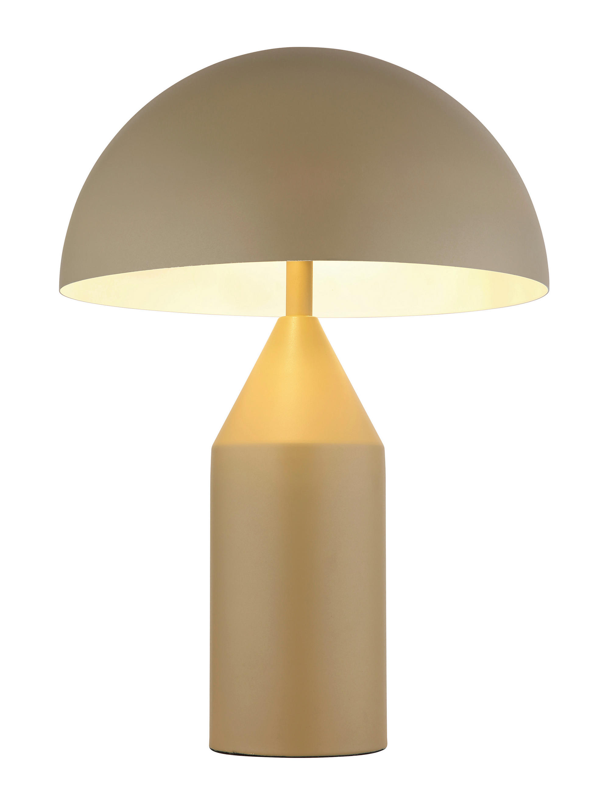 BORDSLAMPA   - vit/sandfärgad, Design, metall (39cm) - Globo