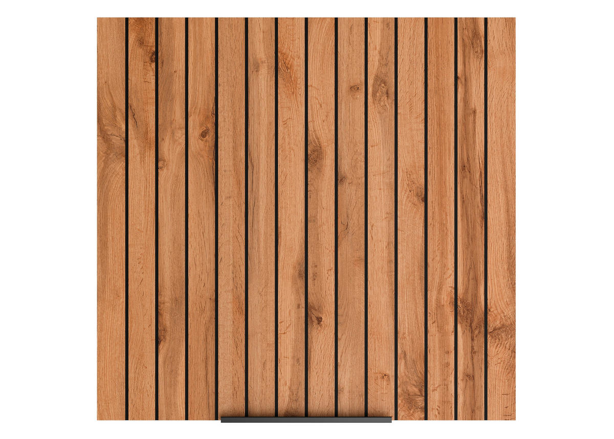 KÜCHENOBERSCHRANK 60/57/34 cm  in Graphitfarben, Eiche Wotan  - Eiche Wotan/Schwarz, Basics, Holzwerkstoff/Metall (60/57/34cm) - Held