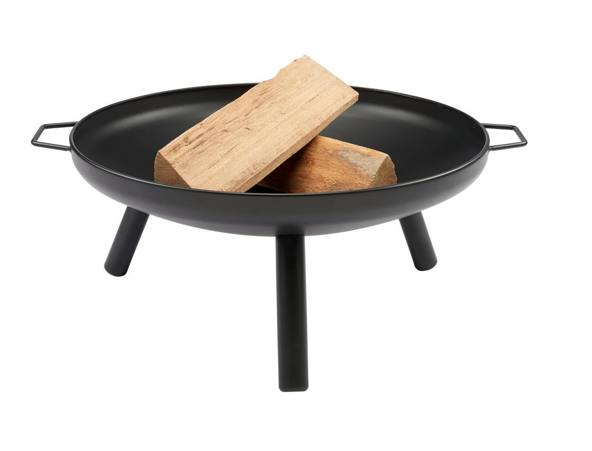 FEUERSCHALE  - Schwarz, Basics, Metall (60cm) - Ambia Home