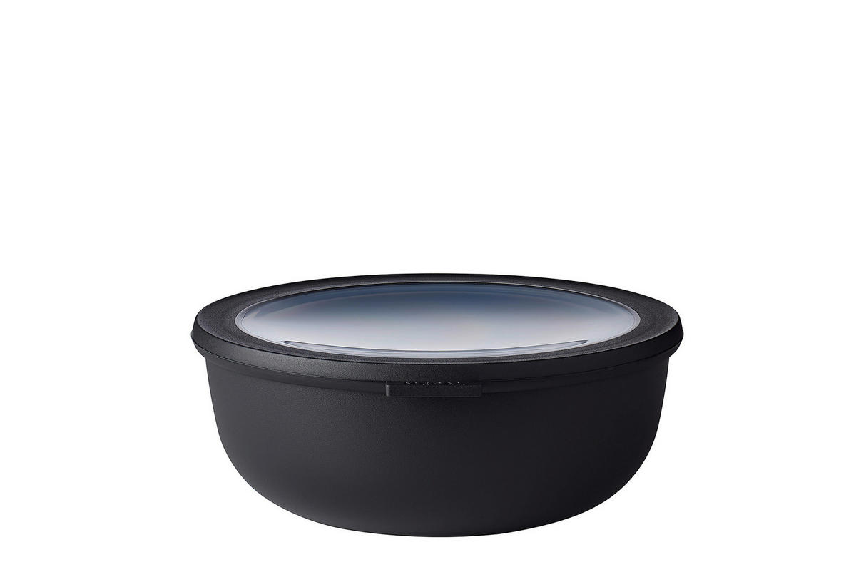 VORRATSDOSE 2,25 l  - Klar/Schwarz, Konventionell, Kunststoff (23,5/22,5/8,8cm) - Mepal