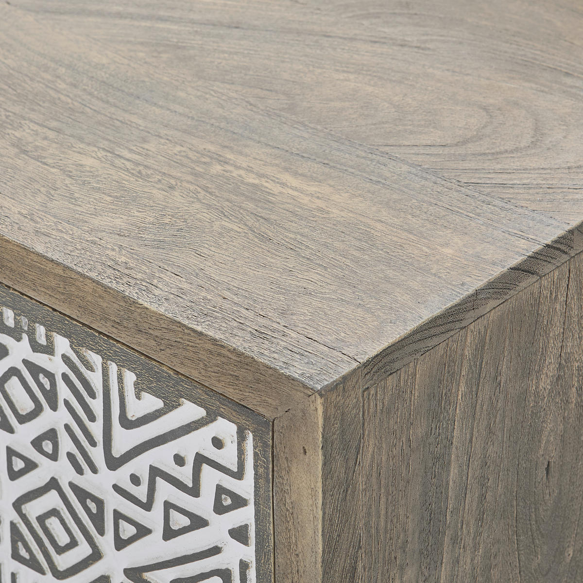 SIDEBOARD  in 145/85/40 cm  - Schwarz/Weiß, Natur, Holz/Metall (145/85/40cm) - Livetastic