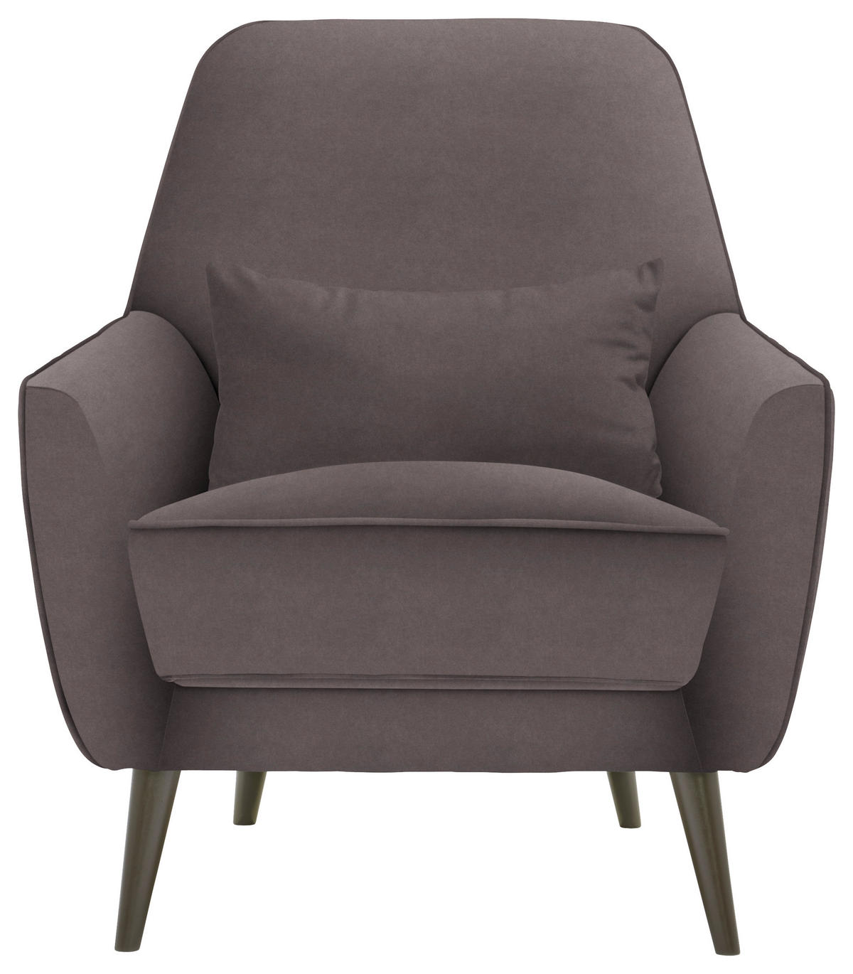 SESSEL in Mikrofaser Hellgrau  - Hellgrau/Schwarz, Modern, Holz/Textil (77/86/80cm) - Carryhome