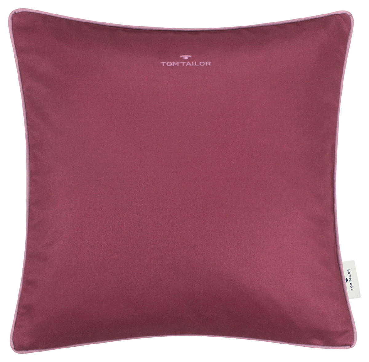 KUDDFODRAL T-Dove Signature 40/40 cm  - vinröd/mörkröd, Klassisk, textil (40/40cm) - Tom Tailor