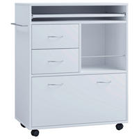 RULLVAGN in vit  - vit, Modern, metall/trämaterial (70/40/86cm) - MID.YOU