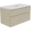 WASCHBECKENUNTERSCHRANK 90/55/47 cm  - Greige/Weiß, MODERN, Holzwerkstoff (90/55/47cm) - Welnova