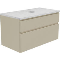 WASCHBECKENUNTERSCHRANK 90/55/47 cm  - Greige/Weiß, MODERN, Holzwerkstoff (90/55/47cm) - Welnova