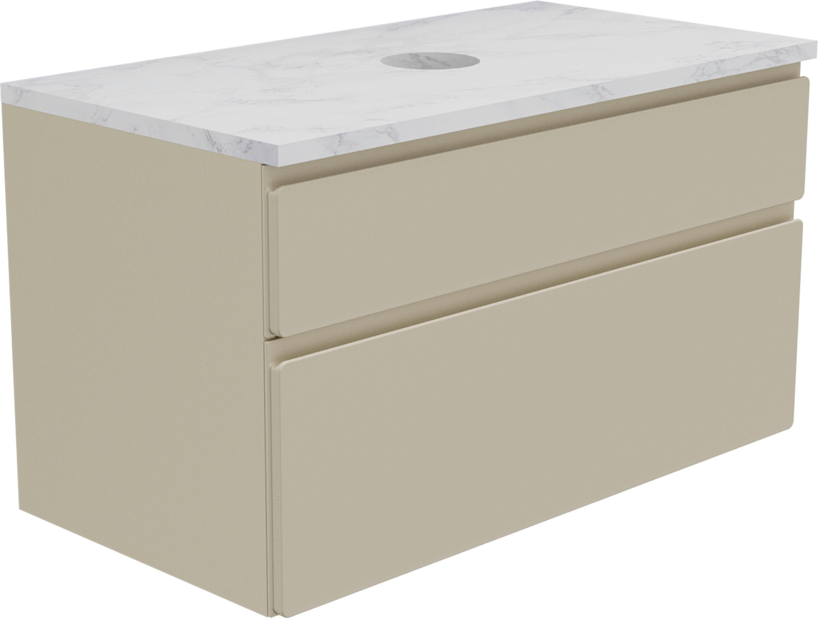 Welnova Waschbeckenunterschrank Weiß, Greige 90x55x47 cm