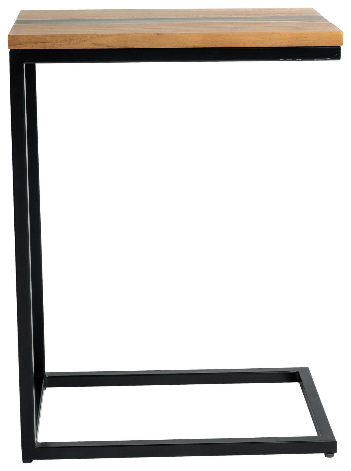 BEISTELLTISCH in Holz, Metall 45/30/62 cm  - Schwarz/Akaziefarben, LIFESTYLE, Holz/Metall (45/30/62cm) - Landscape