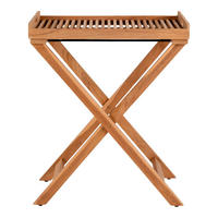 KLAPPTISCH Teakholz massiv rechteckig Braun  - Braun, MODERN, Holz (40/60/70cm) - MID.YOU