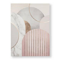 BILD Abstraktes  - Goldfarben/Rosa, Basics, Holzwerkstoff/Textil (50/70/3cm) - Xora