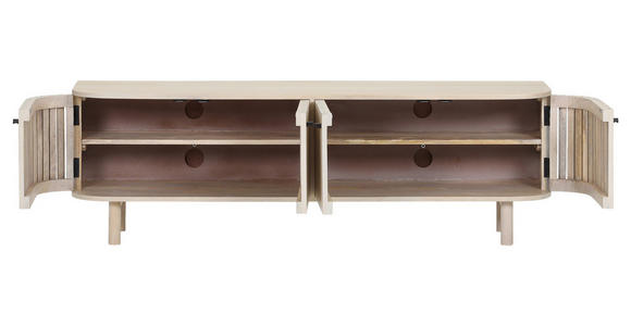 LOWBOARD  in 160/50/47 cm  - Eichefarben/Schwarz, Design, Holz (160/50/47cm) - Landscape