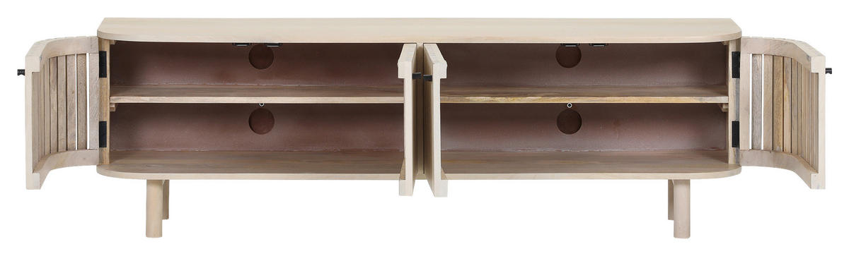 LOWBOARD  in 160/50/47 cm  - Eichefarben/Schwarz, Design, Holz (160/50/47cm) - Landscape
