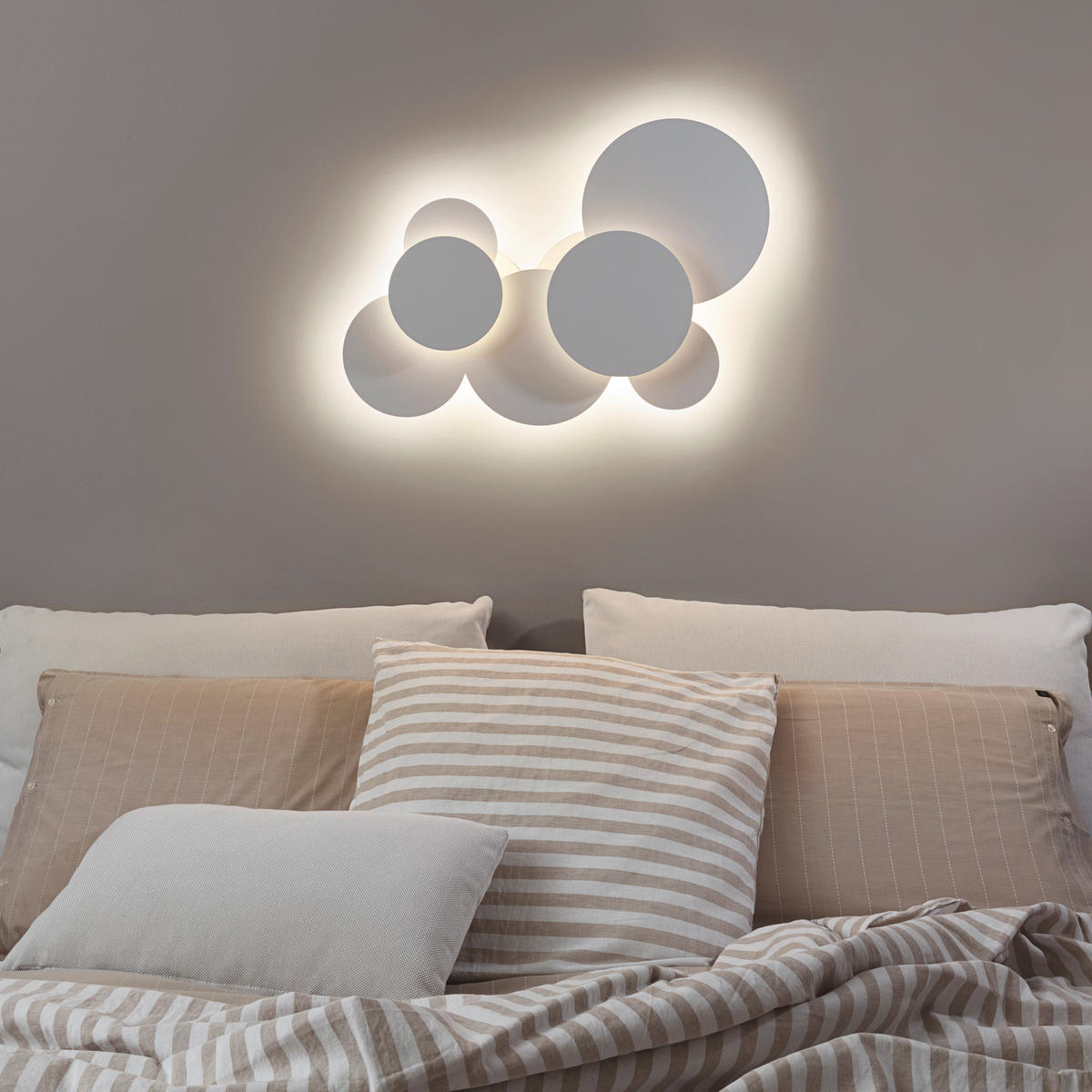LED-DECKENLEUCHTE Cloud PL D70 74 cm  - Weiß, Design, Metall (74cm) - Ideal Lux