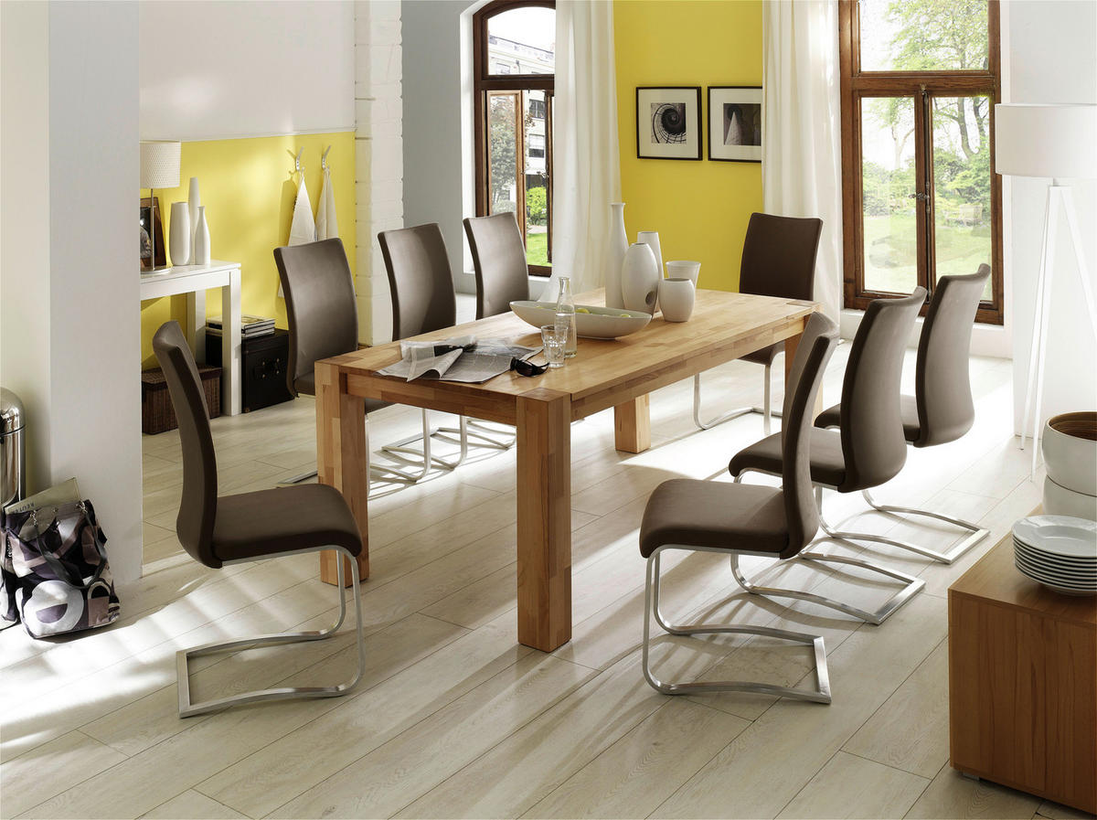 SCHWINGSTUHL  in Edelstahl  - Edelstahlfarben/Braun, Design, Kunststoff/Metall (43/103/52cm) - Livetastic