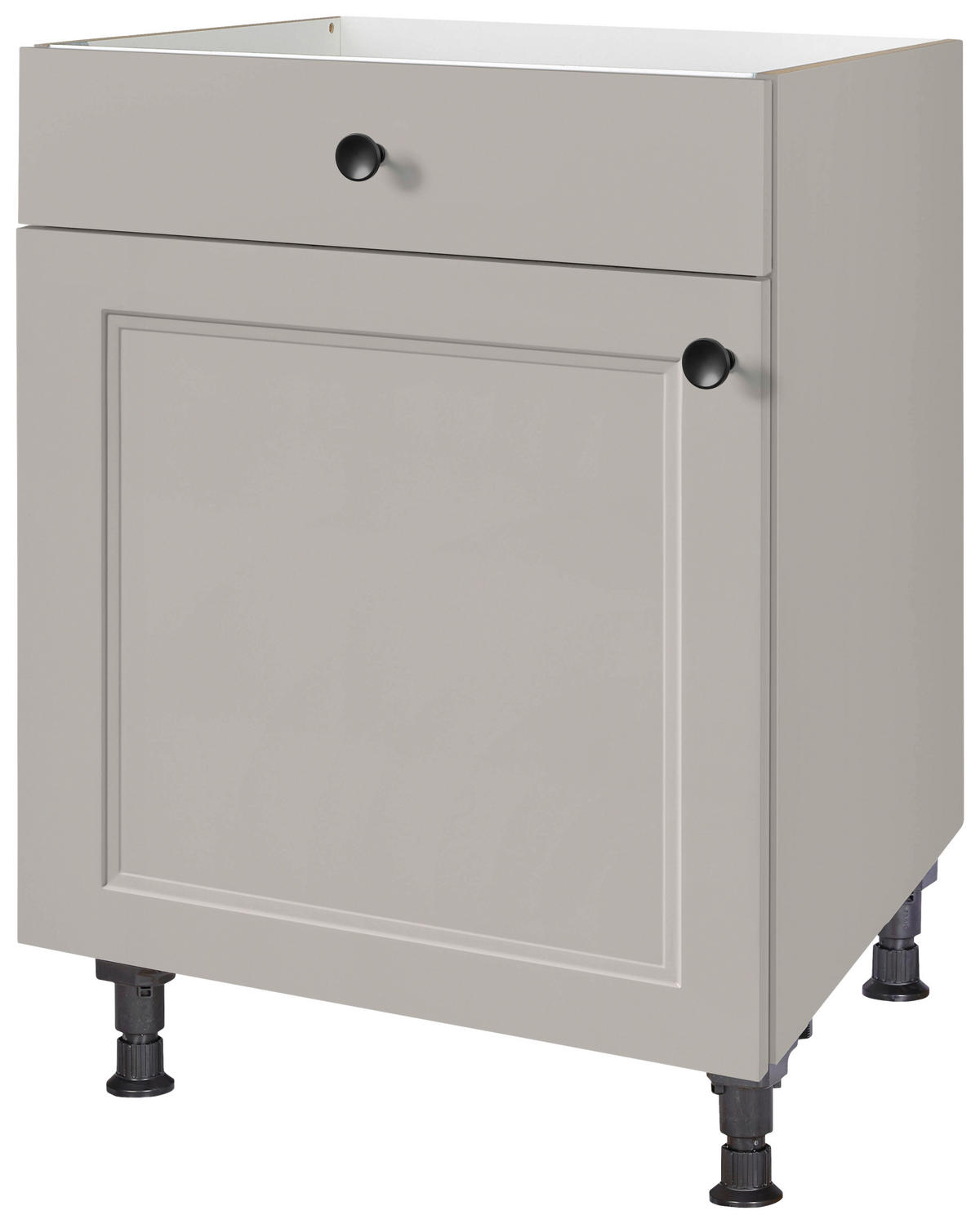 KOCHFELDUMBAUSCHRANK 60/87/56 cm  in Grau  - Schwarz/Grau, MODERN, Holzwerkstoff/Metall (60/87/56cm) - Nobilia