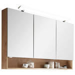 SPIEGELSCHRANK 120/80/15 cm  - Chromfarben/Eichefarben, Design, Glas/Holzwerkstoff (120/80/15cm) - Novel