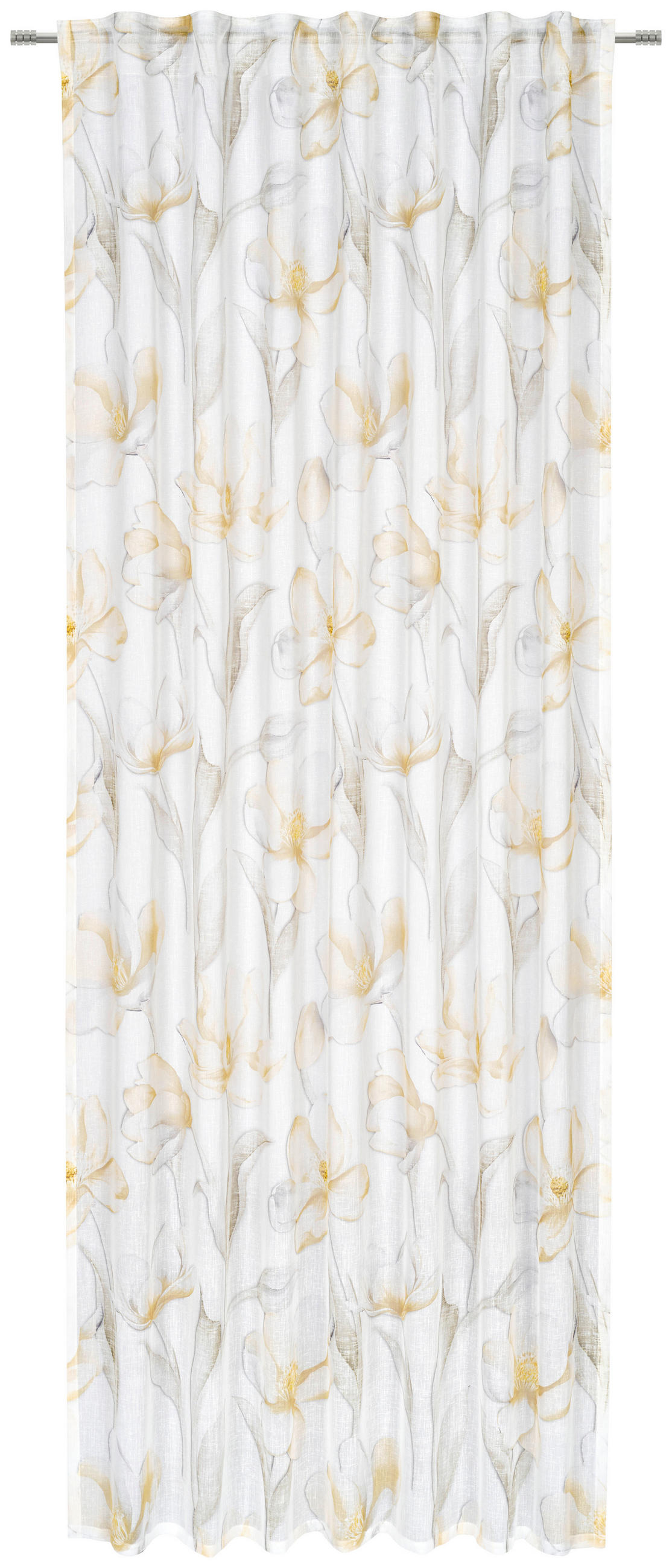 FERTIGVORHANG transparent  - Gelb, KONVENTIONELL, Textil (140/245cm) - Esposa