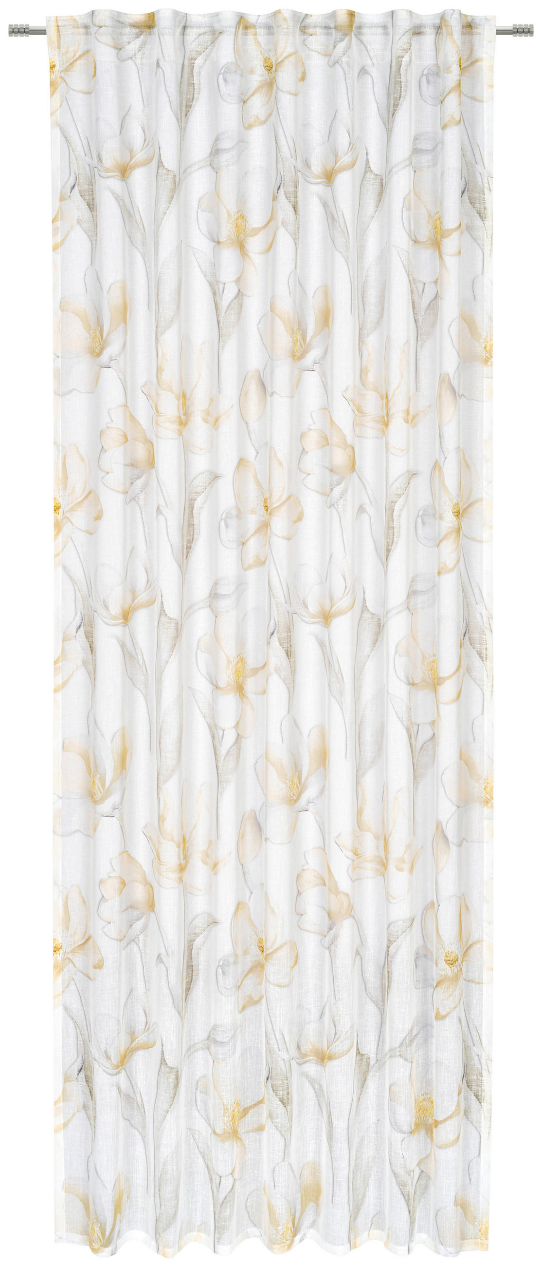 KONČANA ZAVESA  prosojno   140/245 cm  - rumena, Konvencionalno, tekstil (140/245cm) - Esposa