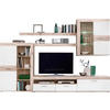 WOHNWAND  in Weiß, Eichefarben  300/200,9/41 cm  - Eichefarben/Alufarben, Design, Glas/Holzwerkstoff (300/200,9/41cm) - Carryhome