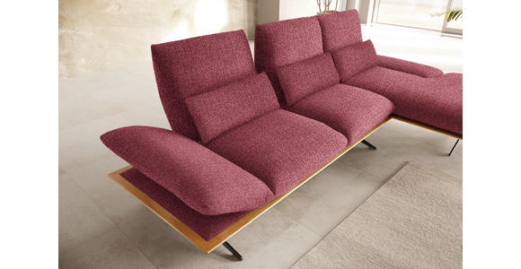 ECKSOFA in Flachgewebe Rot 314/159 cm - Rot/Schwarz, Design, Holz/Textil (314/159cm) - Dieter Knoll