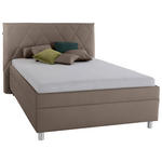 POLSTERBETT Matratze, Lattenrost, Bettkasten 140/200 cm  in Cappuccino  - Birkefarben/Silberfarben, KONVENTIONELL, Holz/Textil (140/200cm) - Esposa