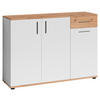 KOMMODE Jakob  in 110/83,5/35,5 cm  - Silberfarben/Schwarz, MODERN, Holzwerkstoff/Kunststoff (110/83,5/35,5cm) - MID.YOU