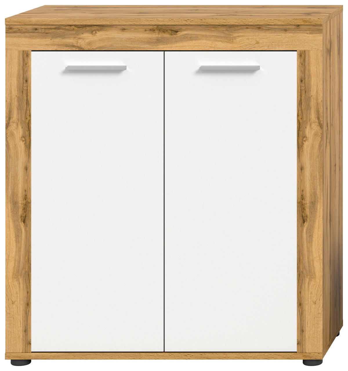 HIGHBOARD Jam  in 80/88/35 cm  - Silberfarben/Eiche Wotan, Design, Holzwerkstoff/Kunststoff (80/88/35cm) - MID.YOU