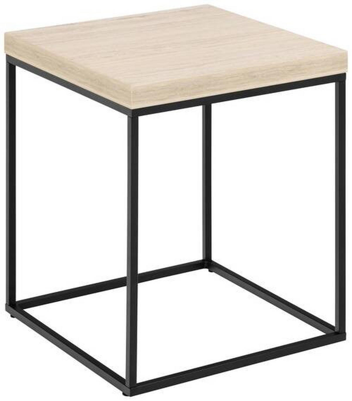 BEISTELLTISCH in Holzwerkstoff 40/40/45 cm  - Beige/Schwarz, Design, Holzwerkstoff/Metall (40/40/45cm) - Livetastic