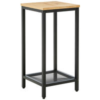 BEISTELLTISCH 30/30/61 cm Eiche furniert Schwarz, Eichefarben rechteckig  - Eichefarben/Schwarz, LIFESTYLE, Holz/Holzwerkstoff (30/30/61cm) - Xora