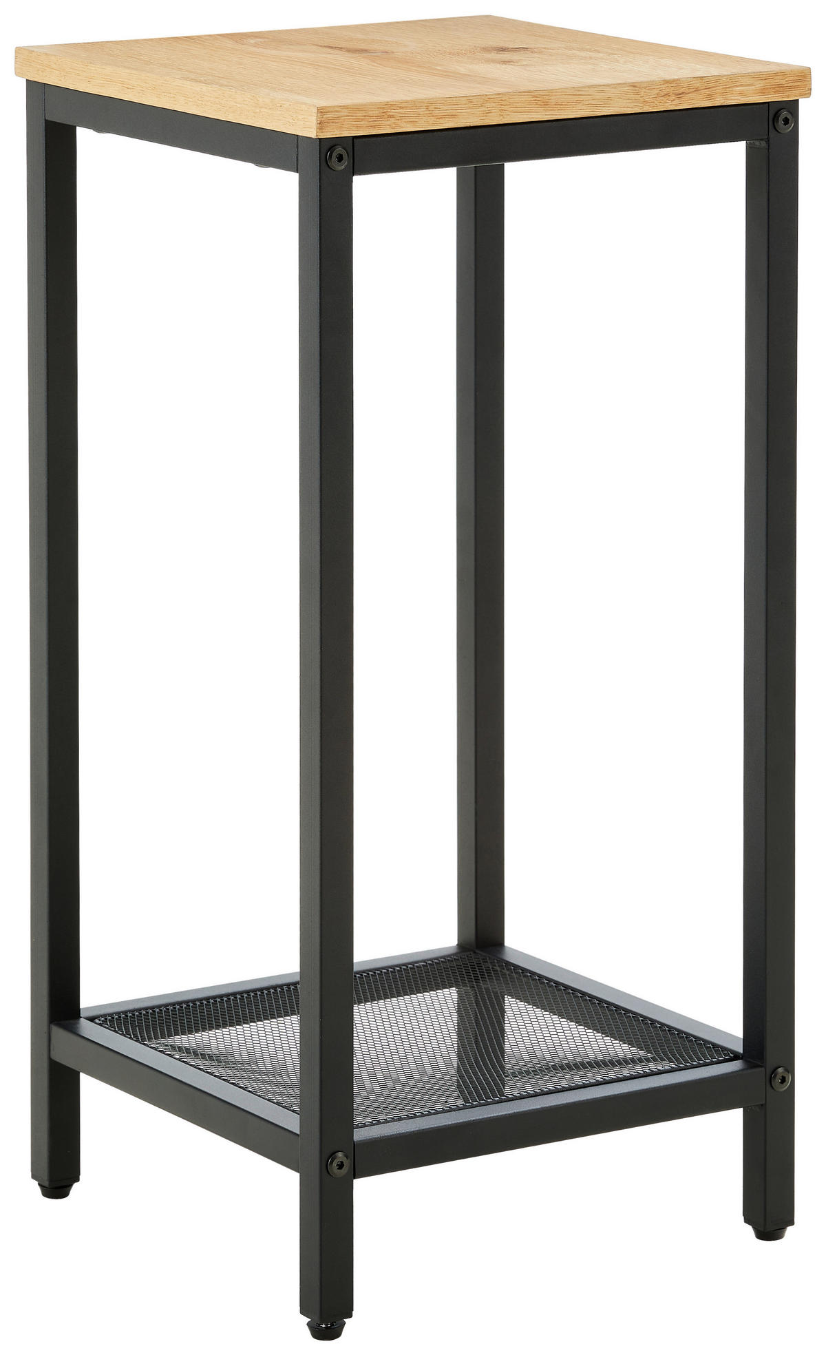 BEISTELLTISCH 30/30/61 cm Eiche furniert Schwarz, Eichefarben rechteckig  - Eichefarben/Schwarz, LIFESTYLE, Holz/Holzwerkstoff (30/30/61cm) - Xora