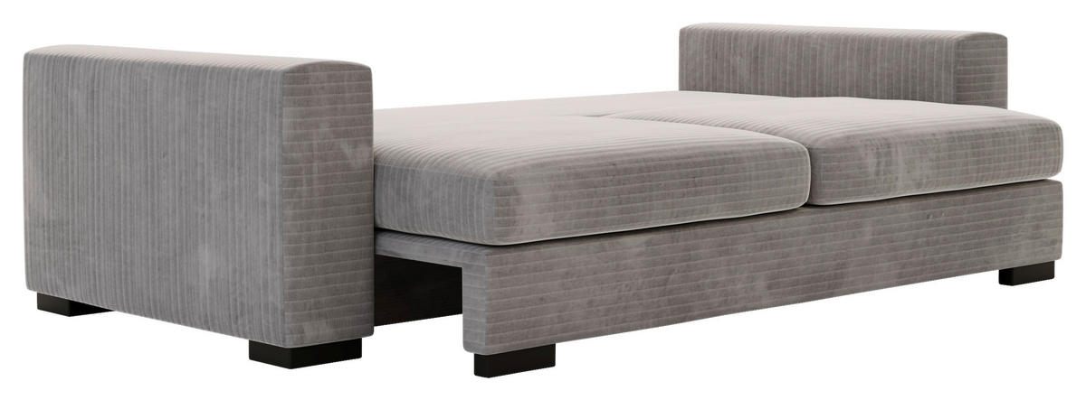 SCHLAFSOFA in Flachgewebe Taupe  - Taupe/Schwarz, Konventionell, Kunststoff/Textil (236/78/114cm) - Carryhome