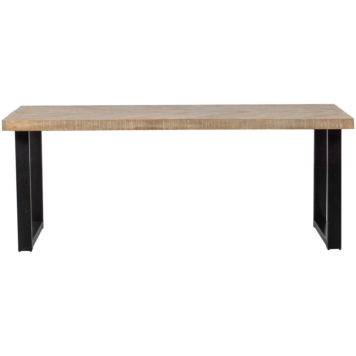ESSTISCH Mangoholz vollmassiv rechteckig Naturfarben, Schwarz  - Schwarz/Naturfarben, MODERN, Holz (200/90/75cm) - Livetastic