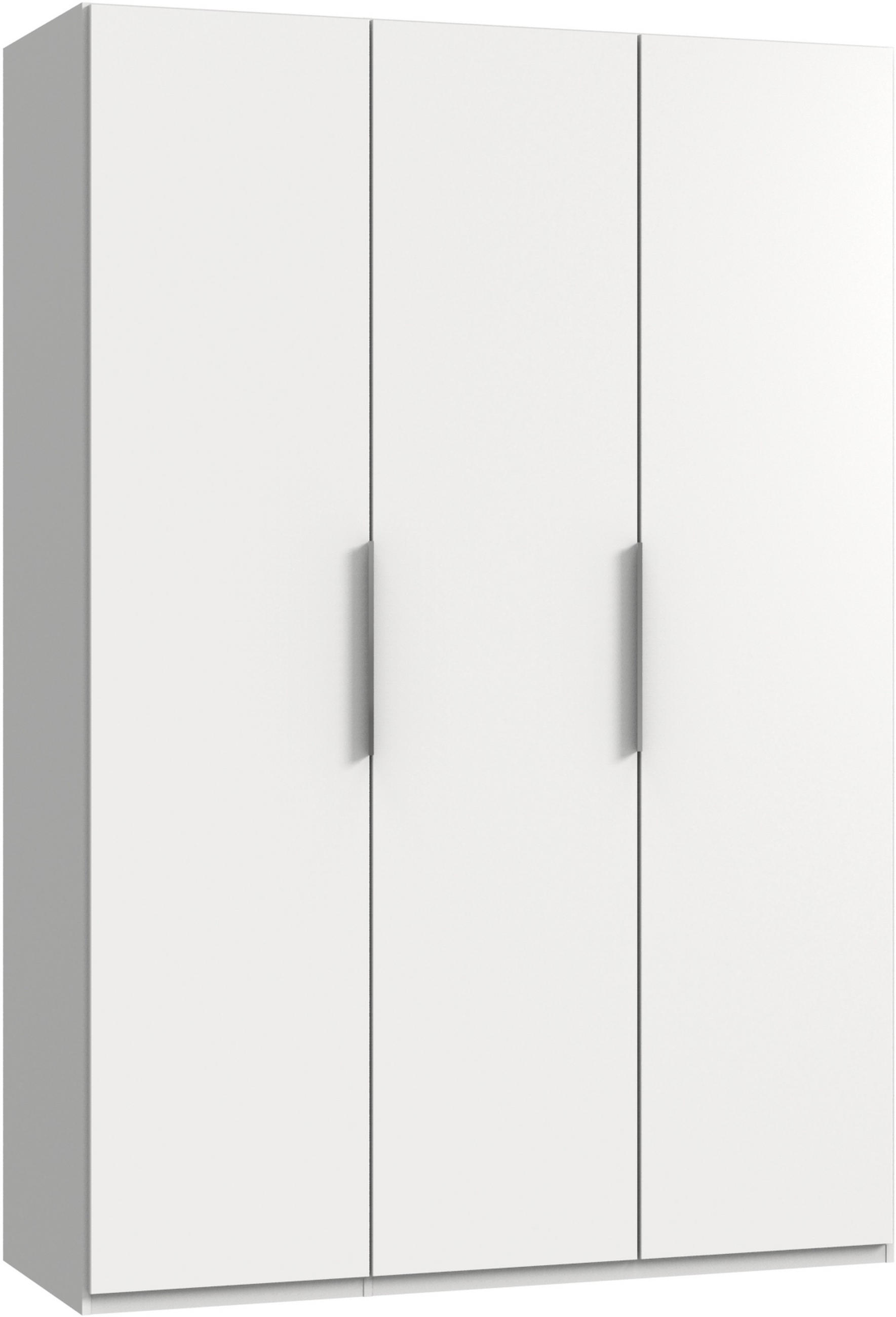 DREHTÜRENSCHRANK in Weiss  - Chromfarben/Weiss, Modern, Holzwerkstoff (150/216/58cm) - MID.YOU
