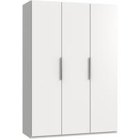 DREHTÜRENSCHRANK in Weiss  - Chromfarben/Weiss, Modern, Holzwerkstoff (150/216/58cm) - MID.YOU