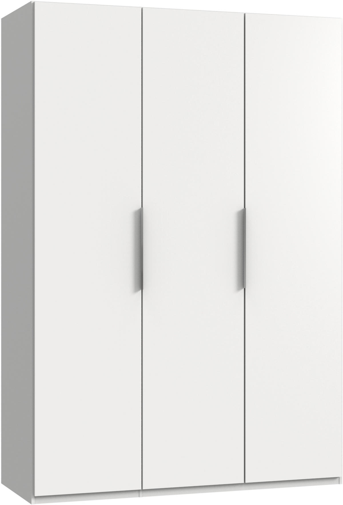 DREHTÜRENSCHRANK in Weiss  - Chromfarben/Weiss, Modern, Holzwerkstoff (150/216/58cm) - MID.YOU