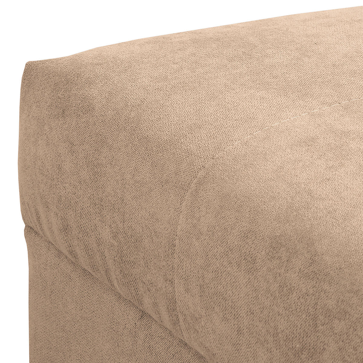 ECKSOFA inkl. Hocker Ariella Creme Mikrofaser  - Creme/Naturfarben, Design, Holz/Textil (161/231cm) - Livetastic